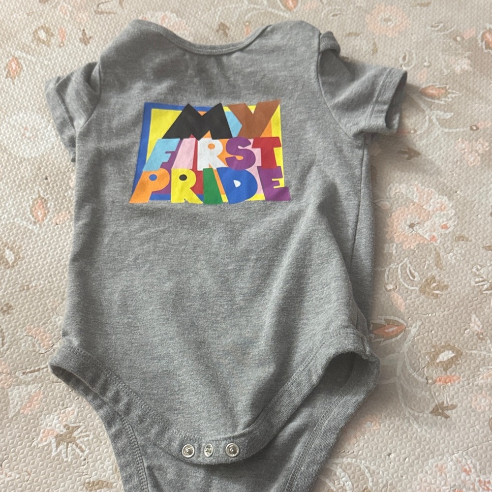 Gray Pride Kids Bodysuit